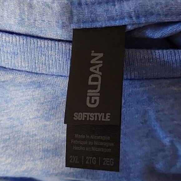 NWOT Professional Procrastinator Gildan Columbia Blue Graphic T-Shirt 2X - Picture 2 of 2